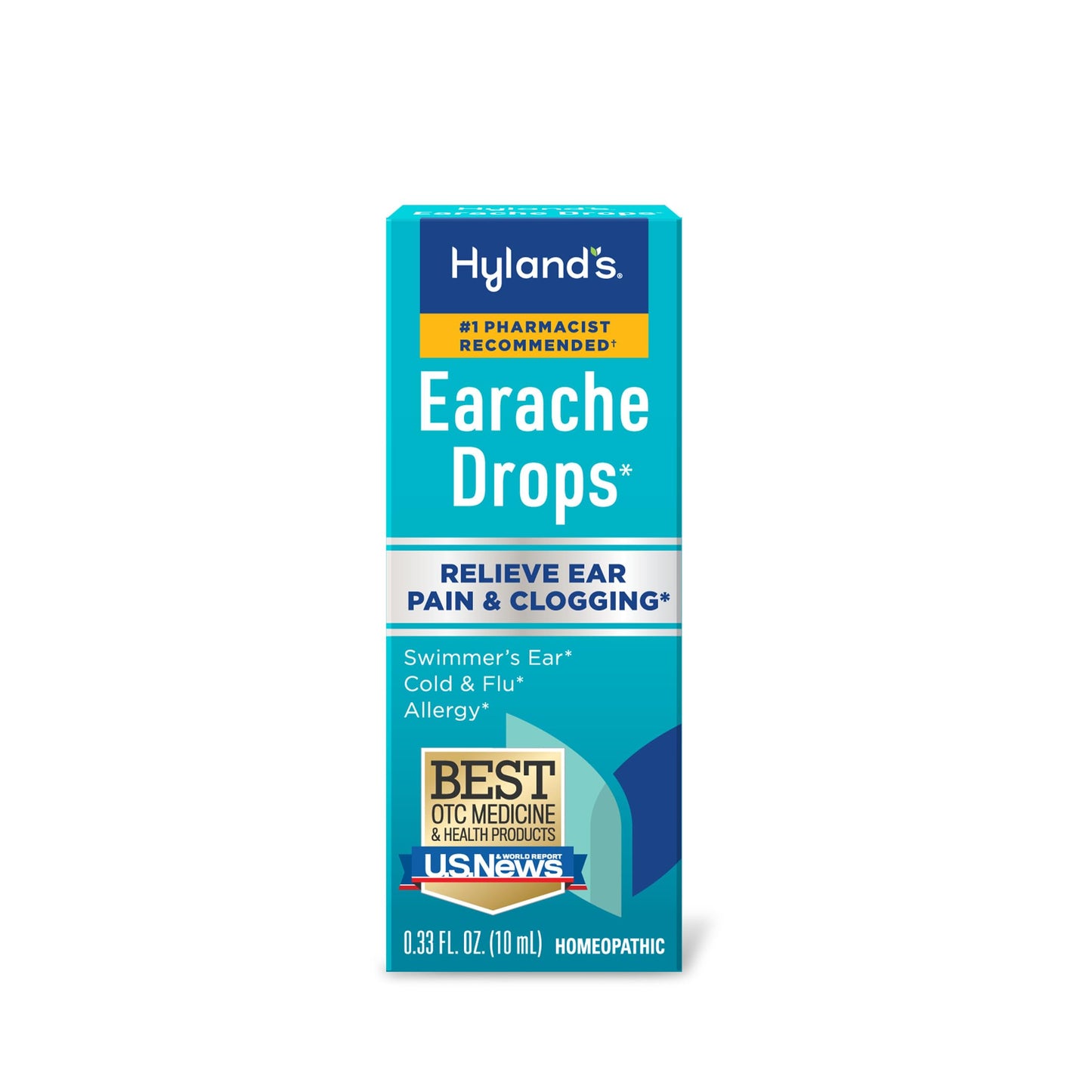 Hyland's Earache Drops, Natural Relief of Swimmer's Ear, Cold and Flu, Allergy Symptoms, Ages 4 and up, Day and Night, 0.33 Fl Oz Hyland's buy supplements Au