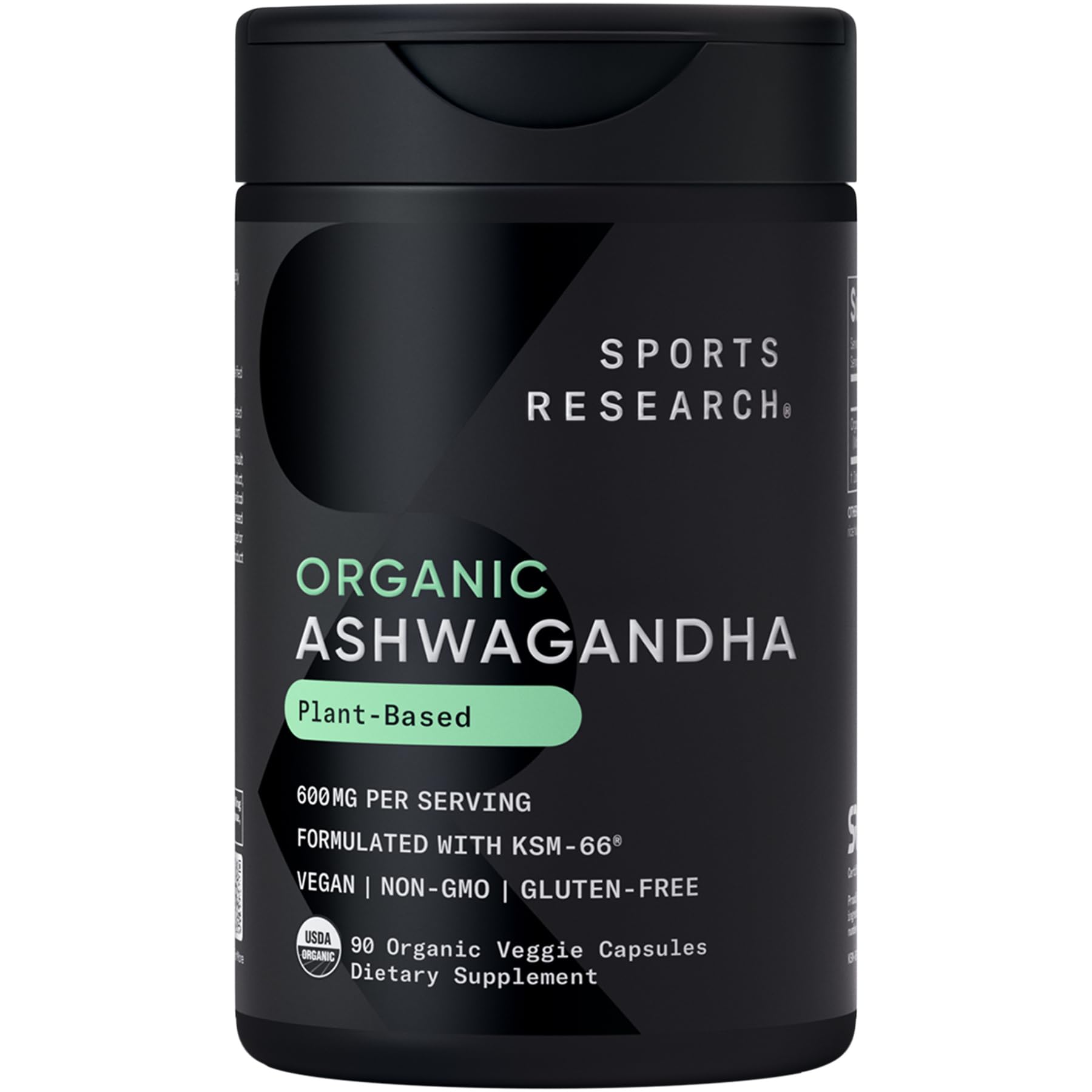 Sports Research® Organic Ashwagandha – Adaptogen for Relaxation, Calm & Sleep Support – Made with Organic KSM-66® – 600 mg – Non-GMO Verified, Gluten-Free, Certified Vegan – 90 Veggie Capsules Sports Research buy supplements Au