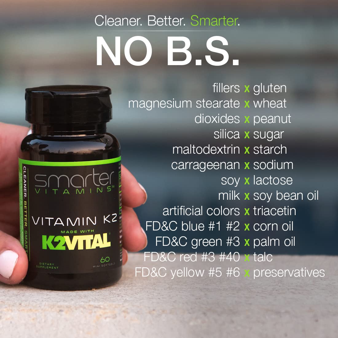 Smarter Vitamin K2 MK7 100mcg, Made with K2VITAL and Kale, 60 Liquid Softgels SmarterVitamins buy supplements Au