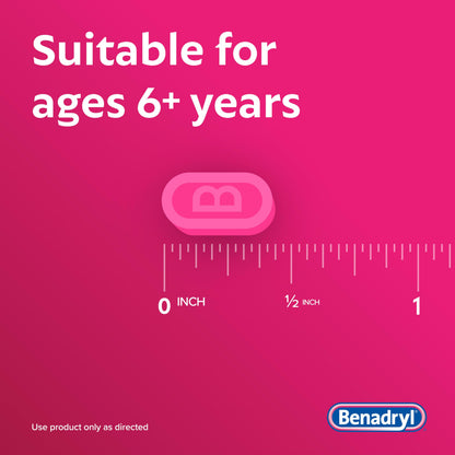 Benadryl Ultratabs Allergy Medicine, 25 mg Diphenhydramine HCl Antihistamine Tablets For Cold & Allergy Relief of Symptoms Like Sneezing, Runny Nose, Itchy Eyes & Throat, Hay Fever, 100 Count Tablets Benadryl buy supplements Au