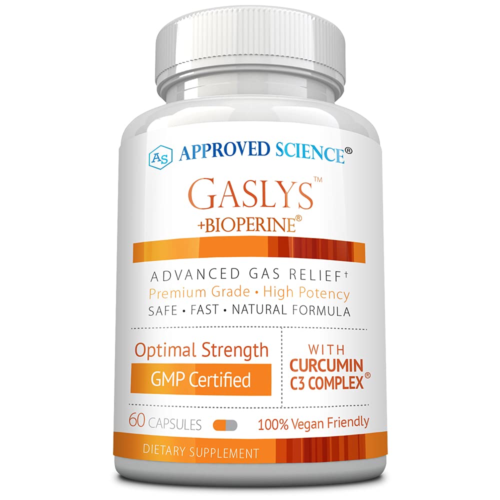 Approved Science® Gaslys™ - Soothe Digestive Tract, Alleviates Gas and Stomach Cramps - Artichoke Powder, Ginger, Fennel Seed - 60 Count - Pack of 1 Approved Science buy supplements Au