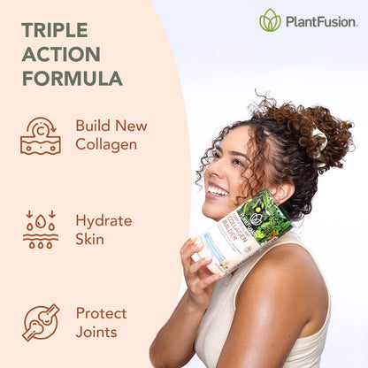 PlantFusion Vegan Collagen Powder - Plant Based Collagen Protein Powder For Muscle & Joints, Hair, Skin & Nails - Keto, Gluten Free, Soy Free, Non-Dairy, No Sugar, Non-GMO - Unflavored 10.58 oz PlantFusion buy supplements Au