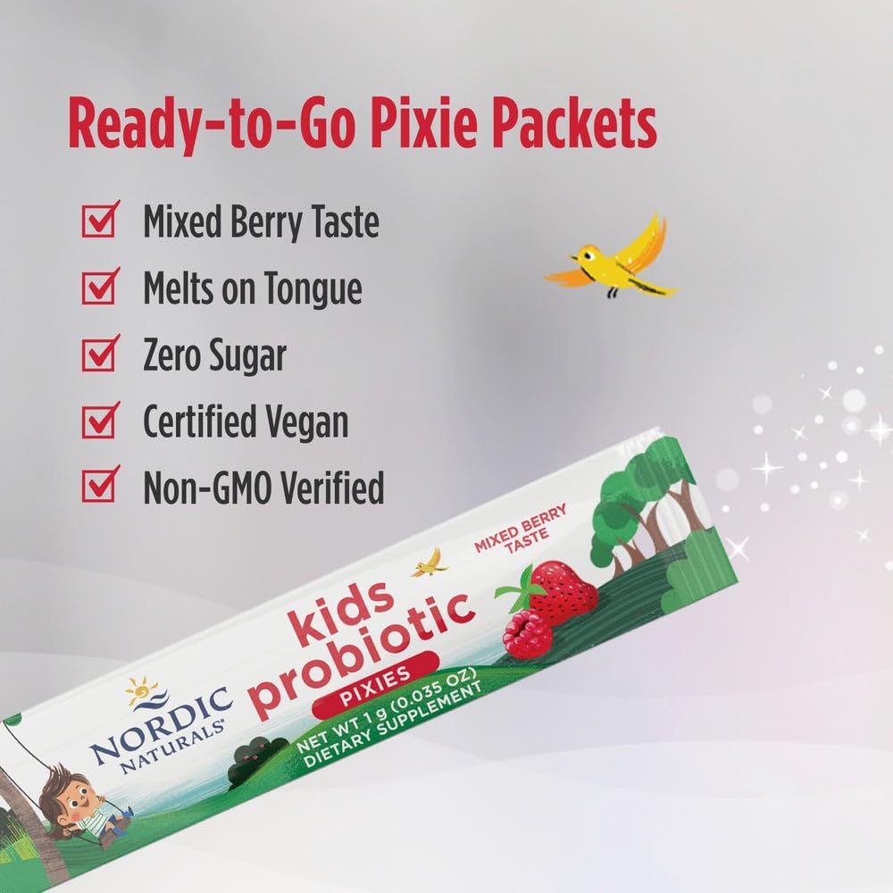 Nordic Naturals Children's Vegan Probiotic Powder Bundle - Baby’s Nordic Flora Probiotic Powder, Unflavored - 30 Packets - 4 Billion CFU Nordic NaturalsBuy Supplements Australia