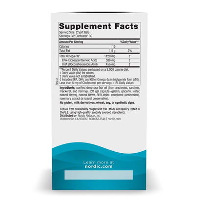Nordic Naturals Ultimate Omega Minis, Strawberry Flavor - 60 Minis Soft Gels - 1120 mg Omega-3 - High-Potency Fish Oil Supplement - EPA & DHA - Promotes Brain & Heart Health - 30 Servings Nordic NaturalsBuy Supplements Australia
