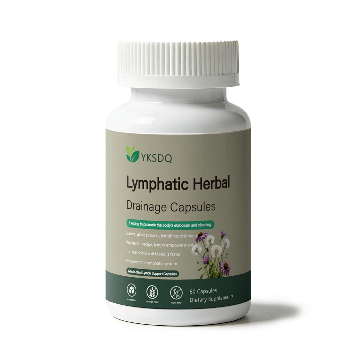 PKQLQ Lymph Drainage Capsules | Natural Detoxification Help Maintain the Healthy Fluid Balance of Both Women and Men, Promote Blood Virculation and Maintain Good Health. 60 Capsules (1) PKQLQ buy supplements Au