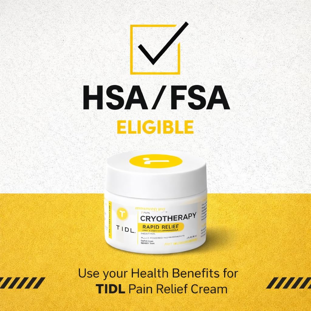 TIDL Cryotherapy Pain Relief Cream, 3 Oz, Targeted Neck Pain, Joint & Muscle Pain Relief with Organic, Plant-Based Menthol, Instant Cooling for Sport & Post Workout Full Body Recovery TIDL buy supplements Au