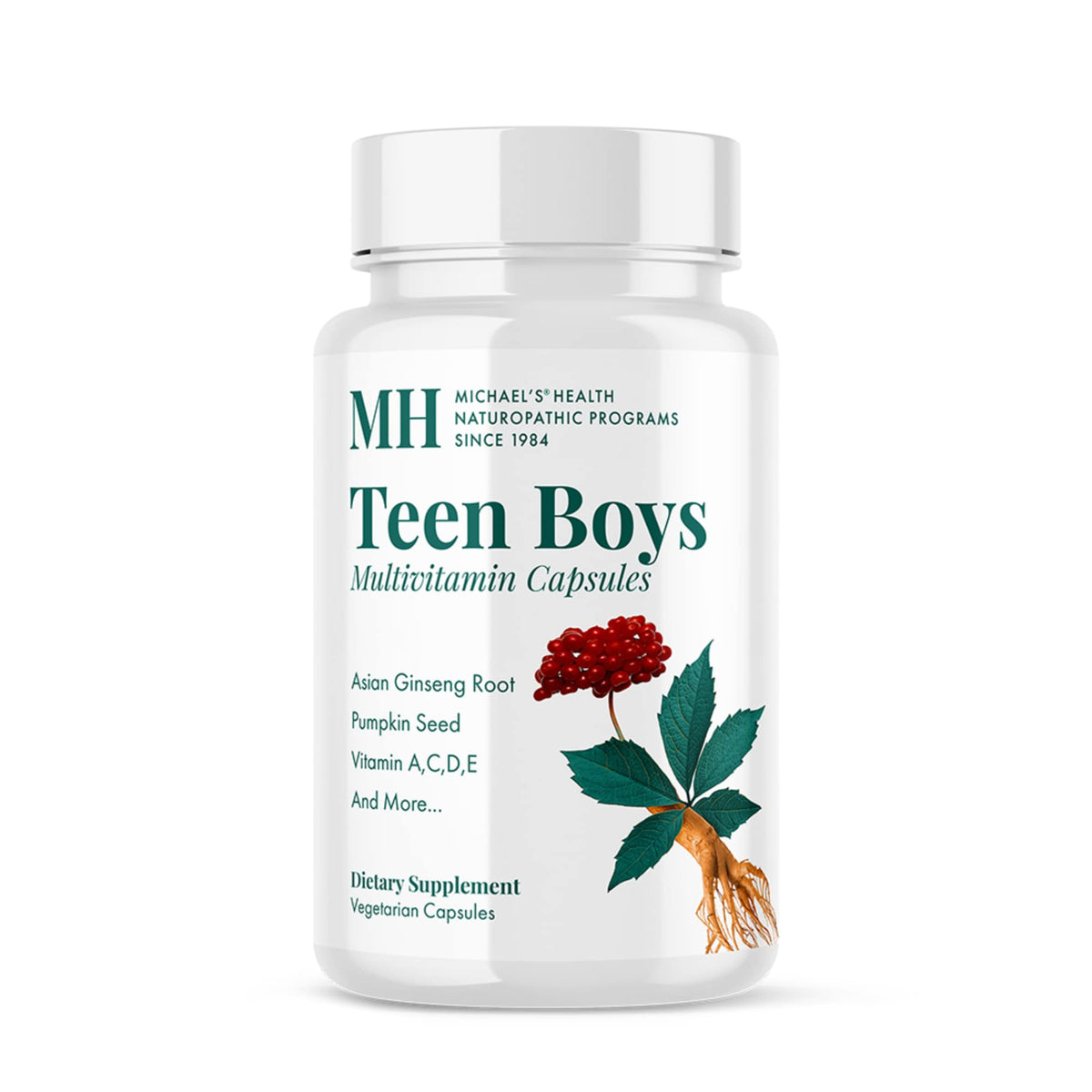 Michael's Health Naturopathic Programs Teen Boys - 60 Vegetarian Capsules - Daily Multivitamin Supplement - Kosher - 30 Servings MICHAEL'SBuy Supplements Australia
