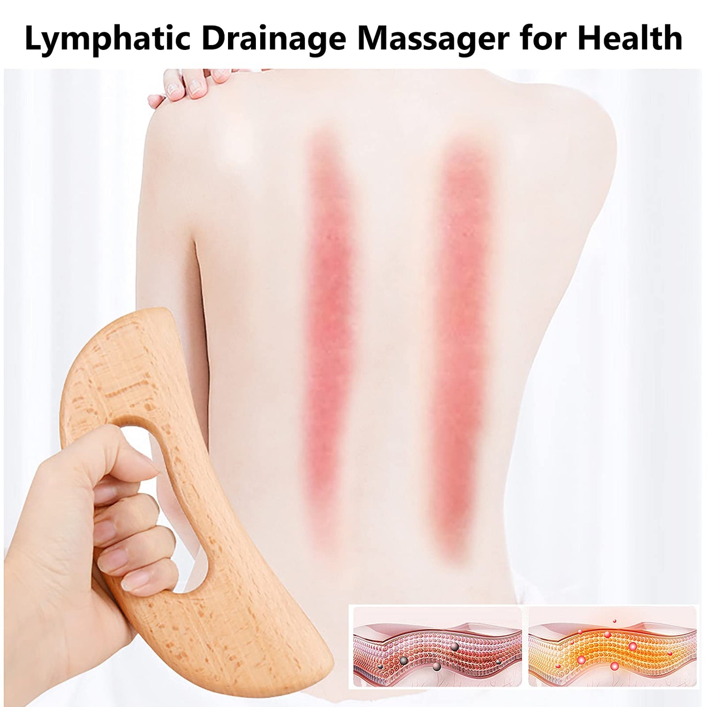 FKYzixeh Lymphatic Drainage Massager, Wooden Gua Sha Tool for Body, Manual Massage Scraper for Anti Cellulite and Relieve Muscle Fatigue, Body Gua Sha Paddle (Style A) FKYzixeh buy supplements Au
