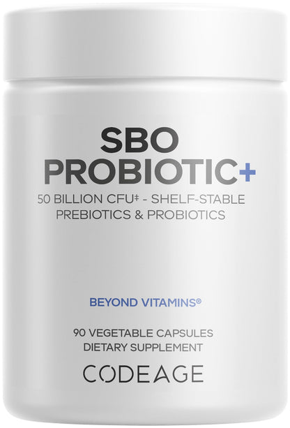 Codeage SBO Probiotics, 50 Billion CFUs Per Serving, Multi Strain Soil Based Organisms Blend and Organic Fermented Botanical Blend, Shelf-Stable, 90 Capsules CodeageBuy Supplements Australia