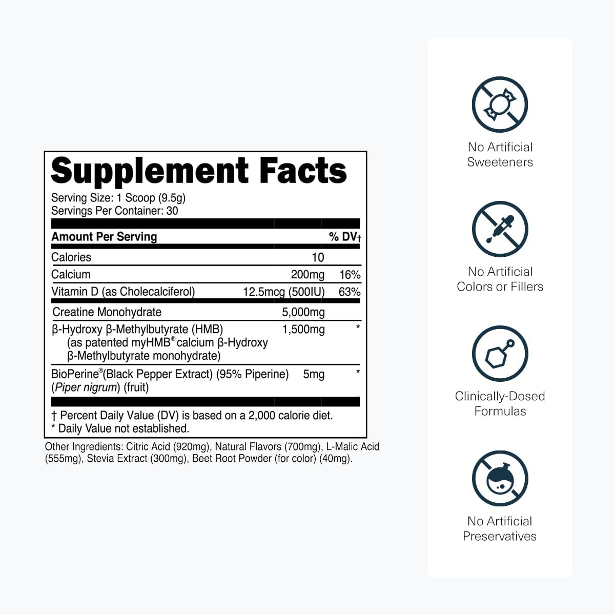Transparent Labs Creatine HMB (30 Servings, Strawberry Lemonade) & Creatine HMB (30 Servings, Tropical Punch)