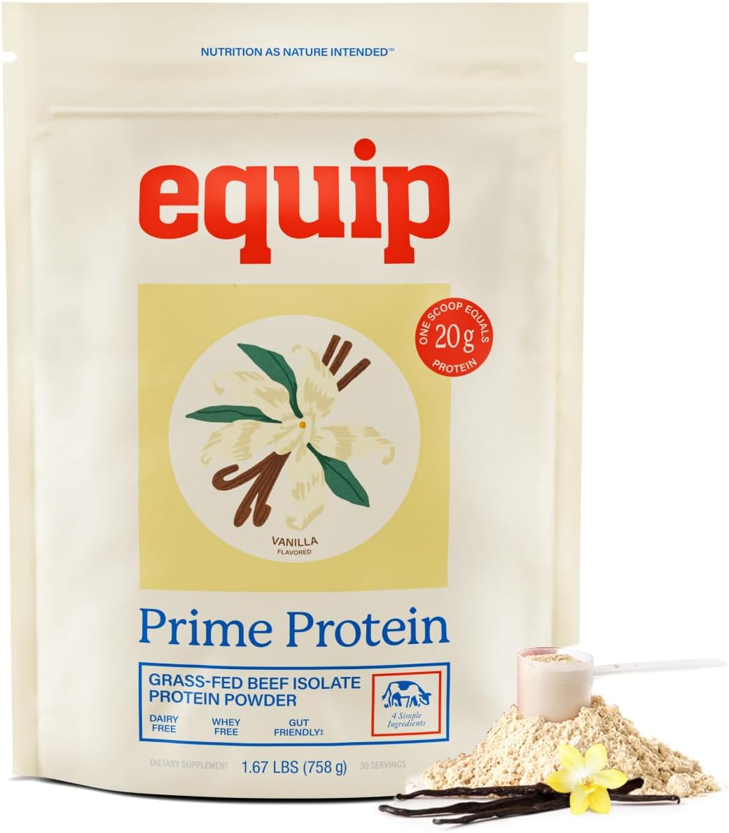 Equip Foods Prime Protein Powder Vanilla & Gold Standard Clean Coffee