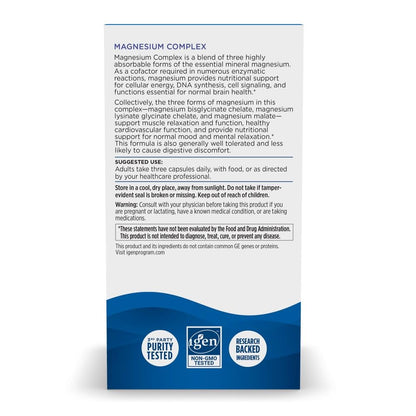 Nordic Naturals Magnesium Complex - 90 Capsules - 225 mg Magnesium, 1.9 mg Iron - Brain & Heart Health, Mood, Energy, & Muscle Relaxation - Non-GMO, Vegan - 30 Servings Nordic Naturals buy supplements Au