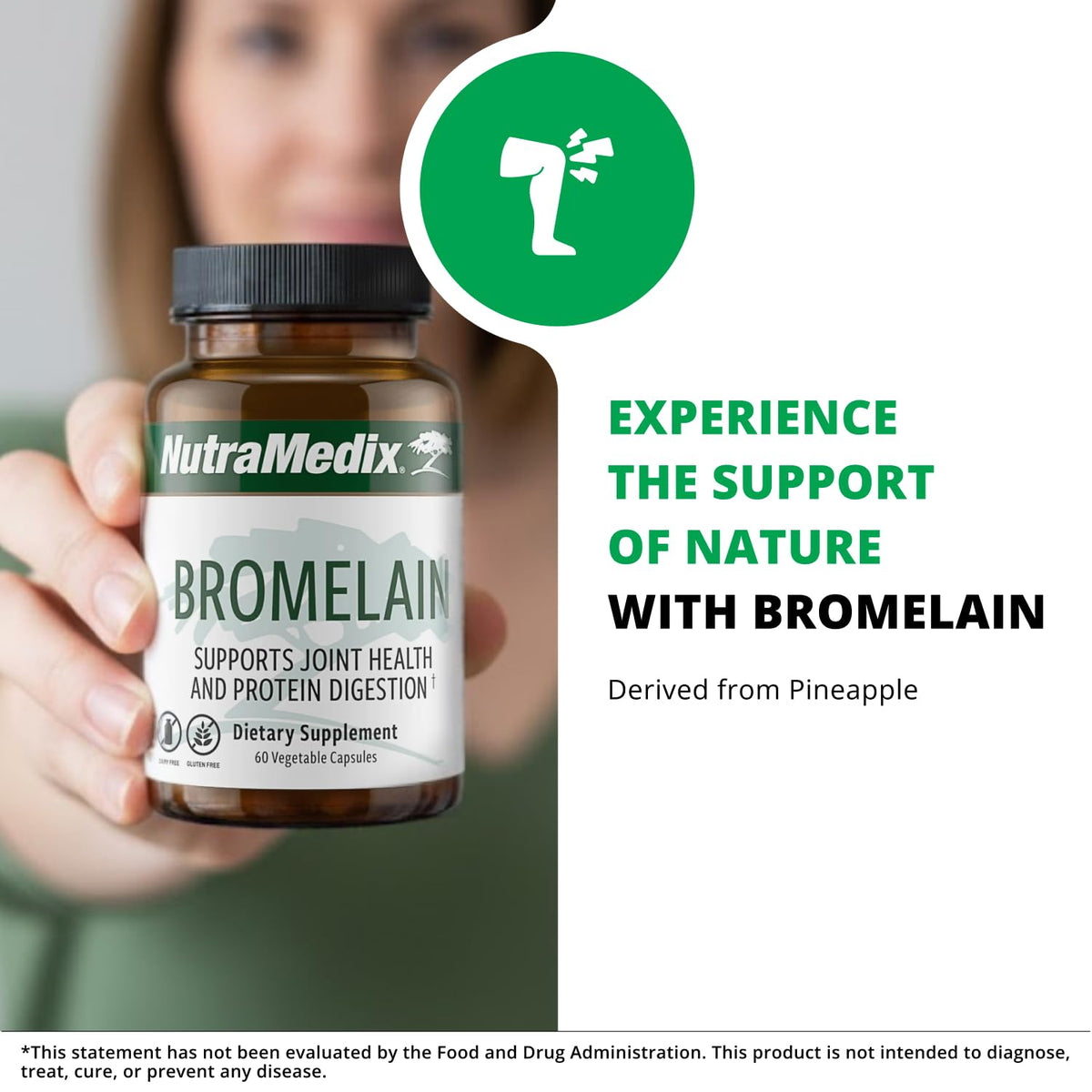 NutraMedix Bromelain Supplements - Proteolytic Enzymes from Pineapple Stems + Bromelain 1,000mg - Designed to Offer Digestion, Exercise and Joint Support - Gluten, Soy and Dairy-Free (60 Capsules) NutraMedix buy supplements Au