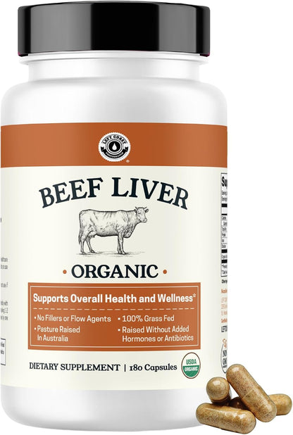 Beef Organ Supplement for Women + Organic Beef Liver Capsules + Grass Fed Bovine Heart & Liver Supplement - Pasture Raised Bovine - No Fillers, Flow Agents, or GMOs - Nutrient Dense Superfood