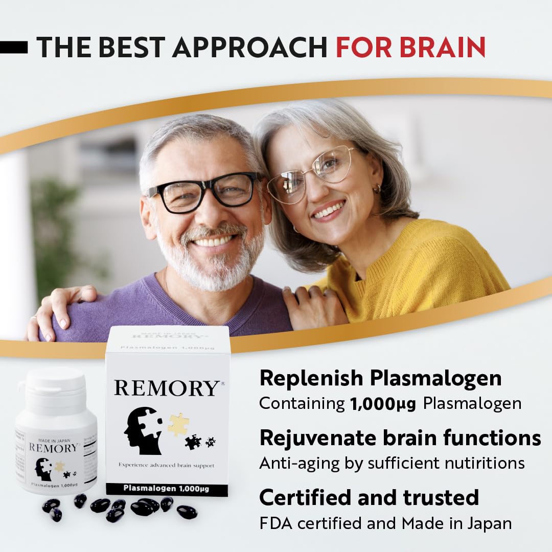 REMORY Plasmalogen Sea Squirt Supplement - Brain Health Supplement - 30 Days Supply REMORY buy supplements Au