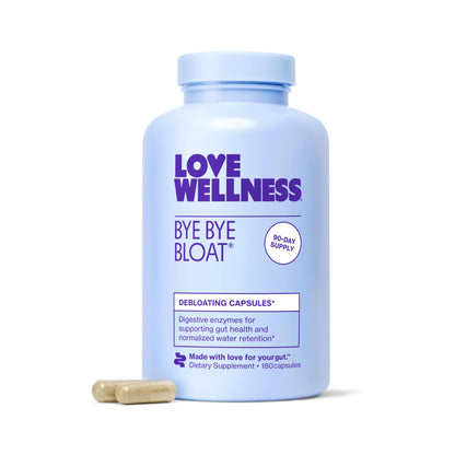Love Wellness Bye Bye Bloat, Digestive Enzymes | Bloating Relief for Women | Help Reduce Gas Relief & Water Retention | Supports Digestive Health with Fenugreek & Dandelion | 180 Count Love Wellness buy supplements Au