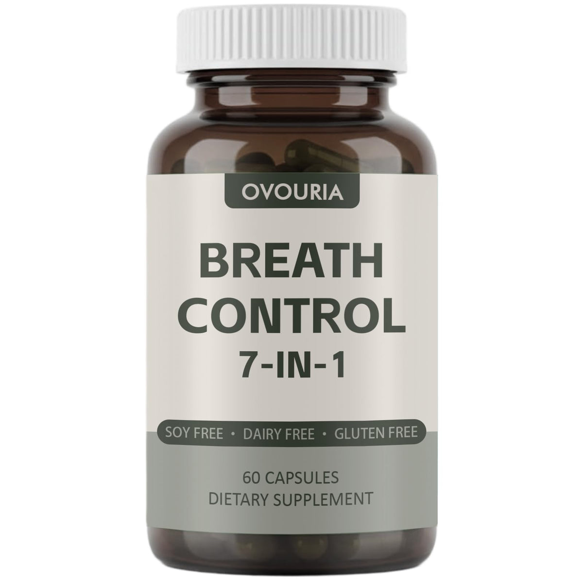 TANSPRESSO ovouria Breath & Gut Balance Capsules - 7-in-1 Formula with Probiotics, Zinc Gluconate & Magnesium Citrate for Fresh Breath, Chronic Halitosis Relief & Digestive Wellness, 60 Count(1pc) TANSPRESSOBuy Supplements Australia