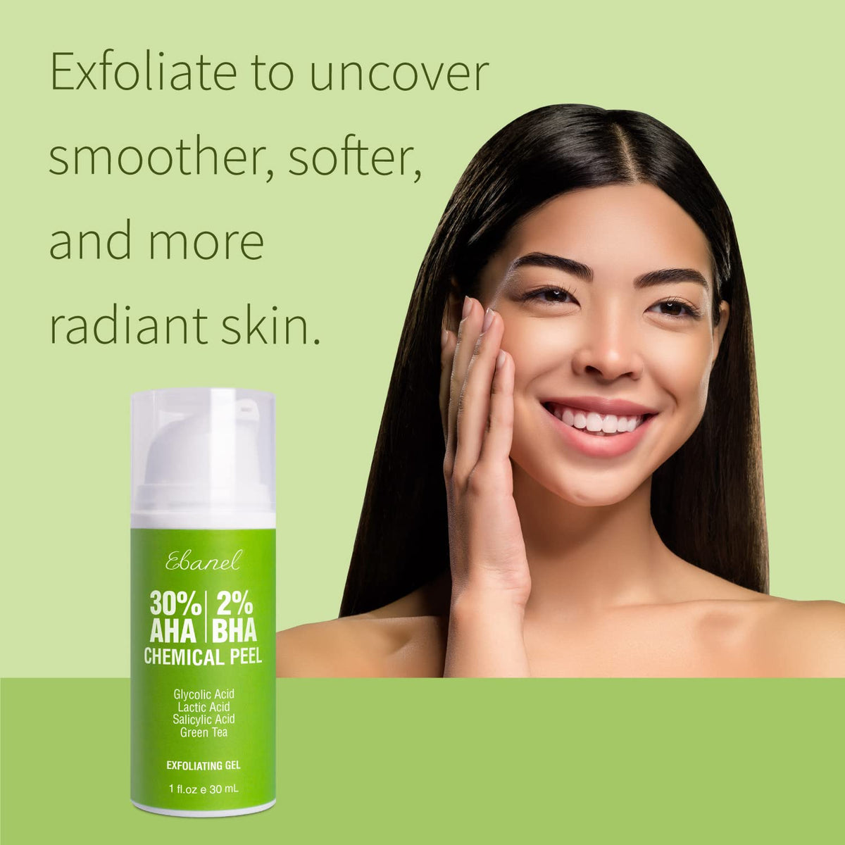 Ebanel Bundle of 30% AHA 2% BHA Chemical Peel and Advanced Silicone Scar Gel