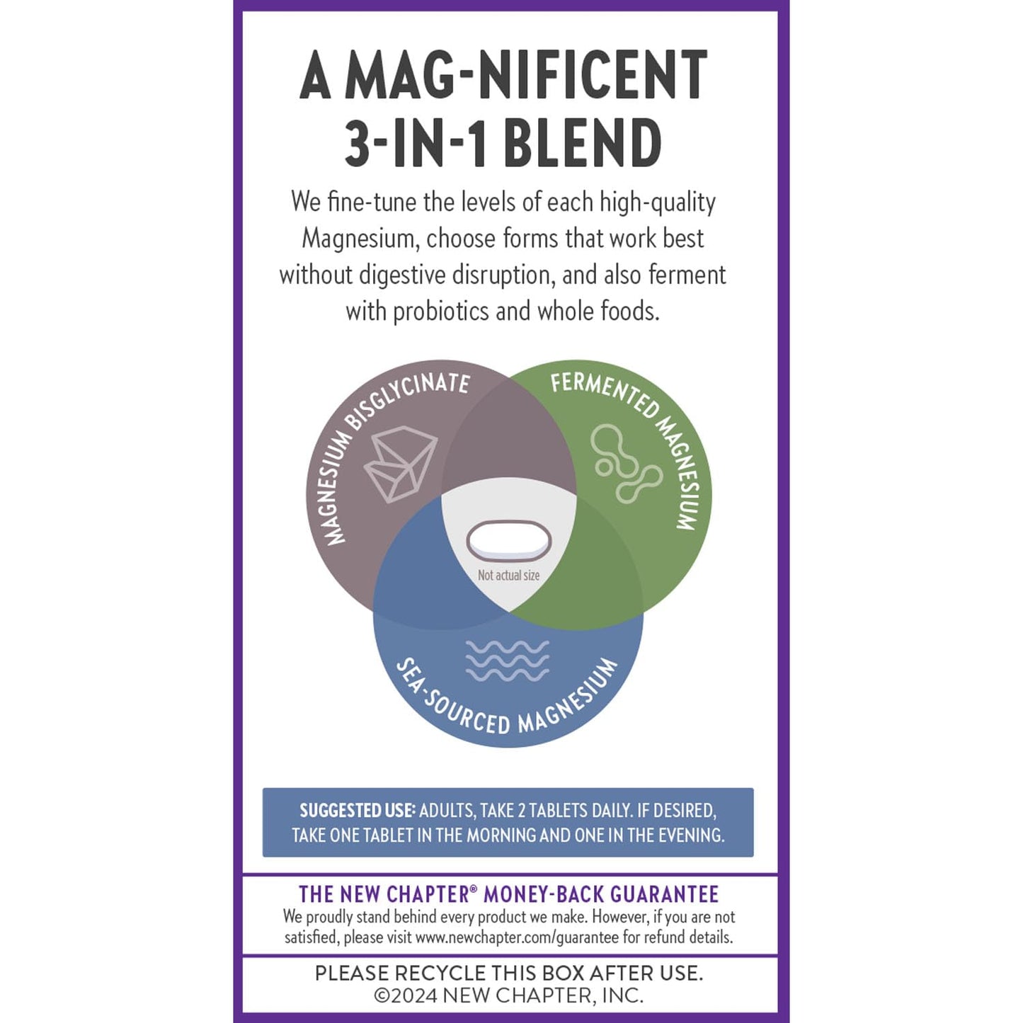 New Chapter Magnesium Complex Supplement, 325mg with Magnesium Glycinate + Sea-Sourced + Fermented Forms for Heart, Bone, Nerve, Muscle & Cellular Energy, 100% Vegan, 60 Tablets New Chapter buy supplements Au