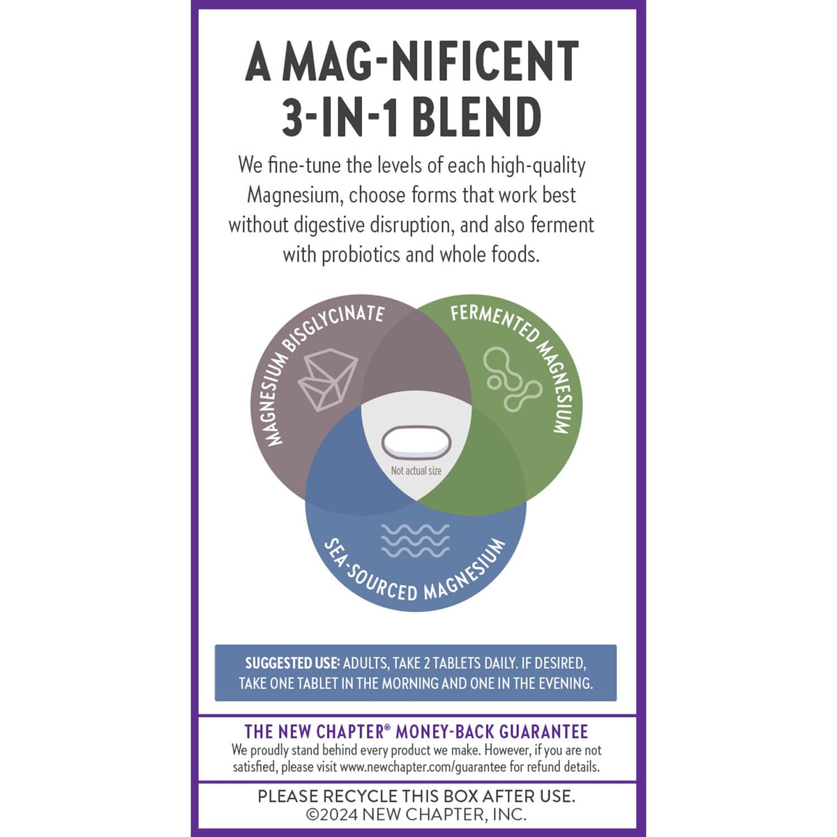 New Chapter Magnesium Complex Supplement, 325mg with Magnesium Glycinate + Sea-Sourced + Fermented Forms for Heart, Bone, Nerve, Muscle & Cellular Energy, 100% Vegan, 60 Tablets New Chapter buy supplements Au