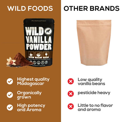 Wild Foods Pink Himalayan Salt (16oz) and Vanilla Bean Powder (1oz) Bundle for Cooking and Baking