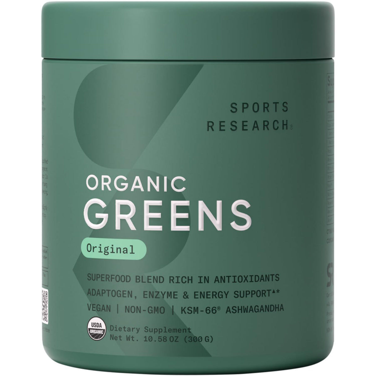 Sports Research® Organic Greens Superfood Powder w/Spirulina & Chlorella, Adaptogens, Enzymes, Probiotics & 8 VIT Bs for Gut & Mood Support* - Vegan, Sugar-Free & Low-Cal Original 30 Servings Sports Research buy supplements Au