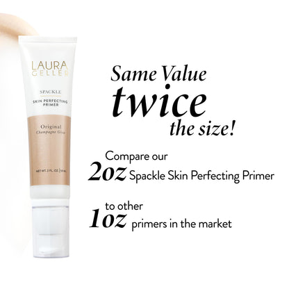 LAURA GELLER NEW YORK Spackle Primer - Champagne Glow - Super-Size 2 Fl Oz - Hyaluronic Acid Makeup Primer for Mature Skin LAURA GELLER NEW YORK buy supplements Au