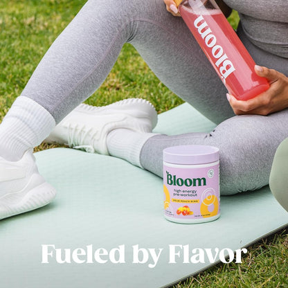 Bloom Nutrition Pre Workout Powder, Raspberry Lemonade, 30 Servings | Beta Alanine, Ginseng and L Tyrosine for Amino Energy, Natural Caffeine from Green Tea Extract, Keto, Sugar Free Drink Mix