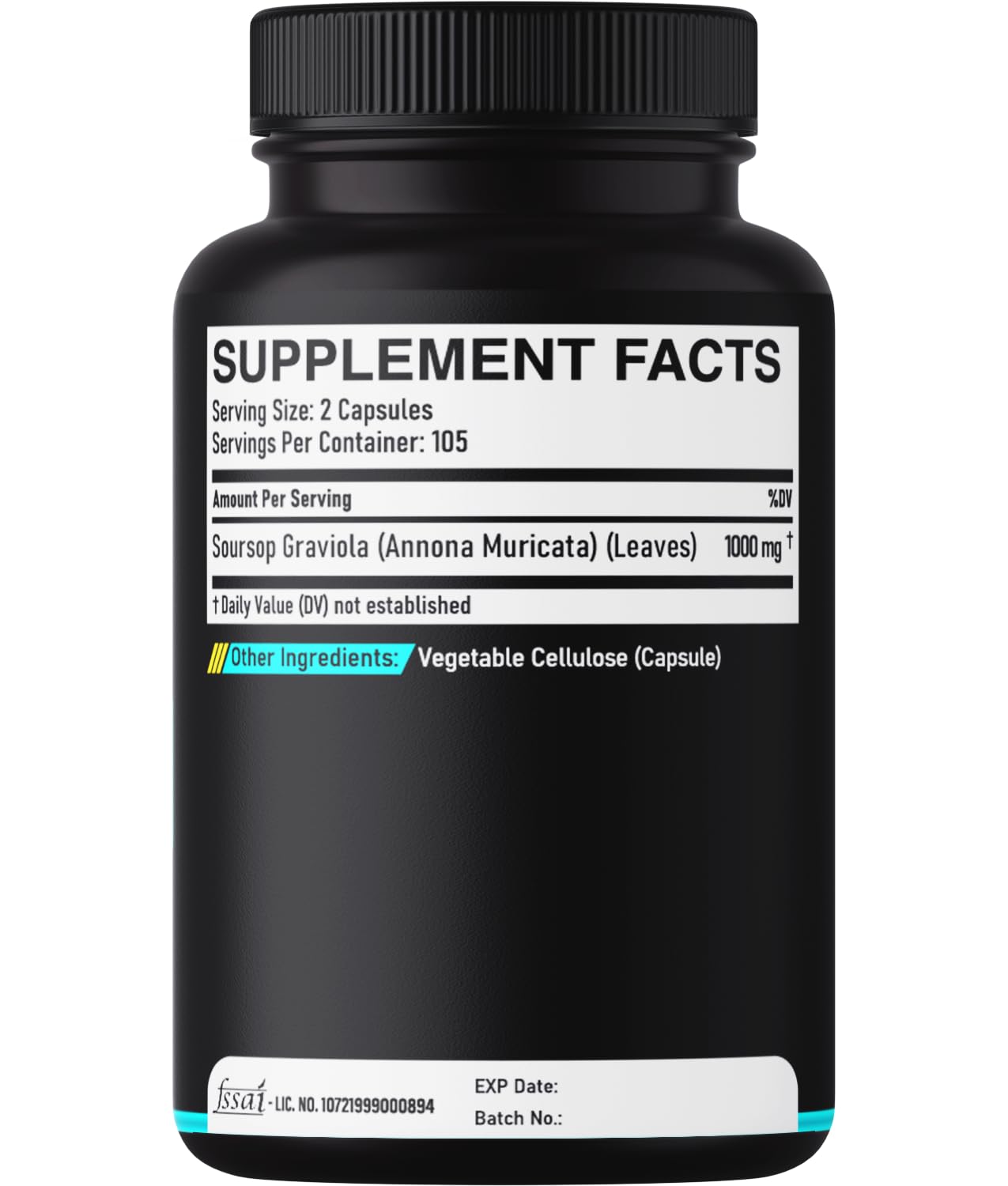 Soursop Graviola Leaves Capsules - Soursop Fruit Advanced - 210 Counts for 105 Servings DEDICAD buy supplements Au