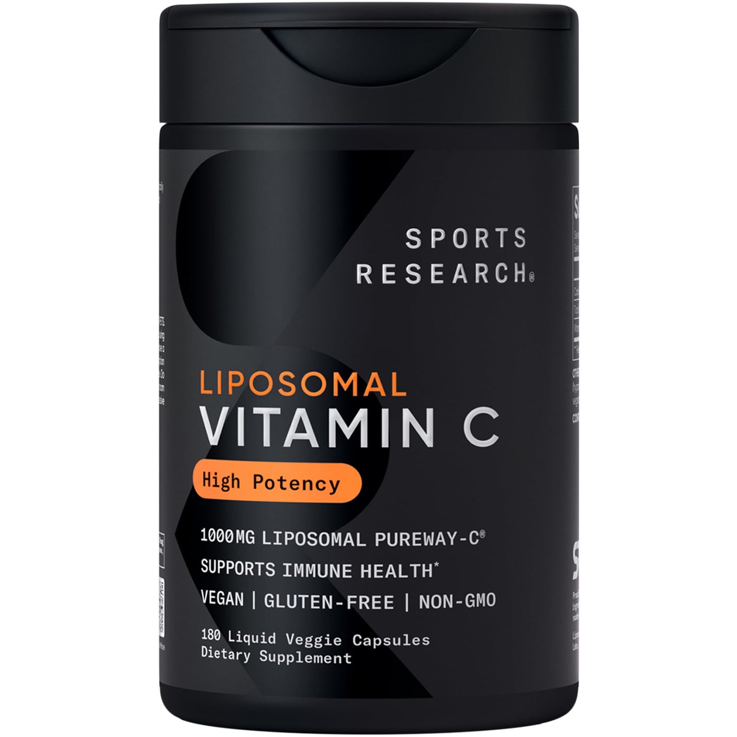 Sports Research® High Potency Liposomal Vitamin C Supplement 1000 mg – Certified Vegan, Non-GMO, Gluten Free | Antioxidant & Immune Support | Ascorbic Acid Vitamin C | 180 Liquid Veggie Capsules Sports Research buy supplements Au