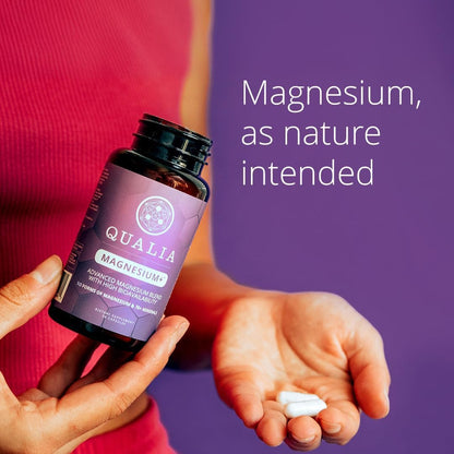 Qualia Magnesium+ | Doctor-Formulated. Premium Formula | High Bioavailability | 10 Forms of Magnesium & 70+ Minerals | Relaxed Mood, restful Sleep