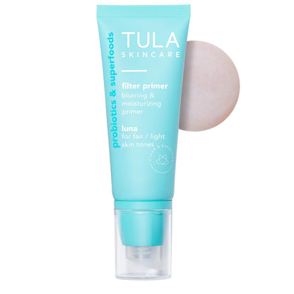 TULA Skin Care Face Filter Blurring and Moisturizing Primer - Luna, Evens the Appearance of Skin Tone & Redness, Hydrates & Improves Makeup Wear, 1fl oz TULA buy supplements Au