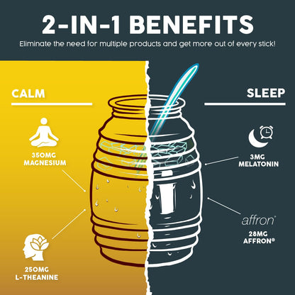Salud 2-Pack | 2-in-1 Calm + Sleep (Punch) & Calm + Sleep (Lemon Honey) – 15 Servings Each, Drink Mix, Dairy & Soy Free, Non-GMO, Gluten Free, Vegan, Low Calorie, 1g of Sugar
