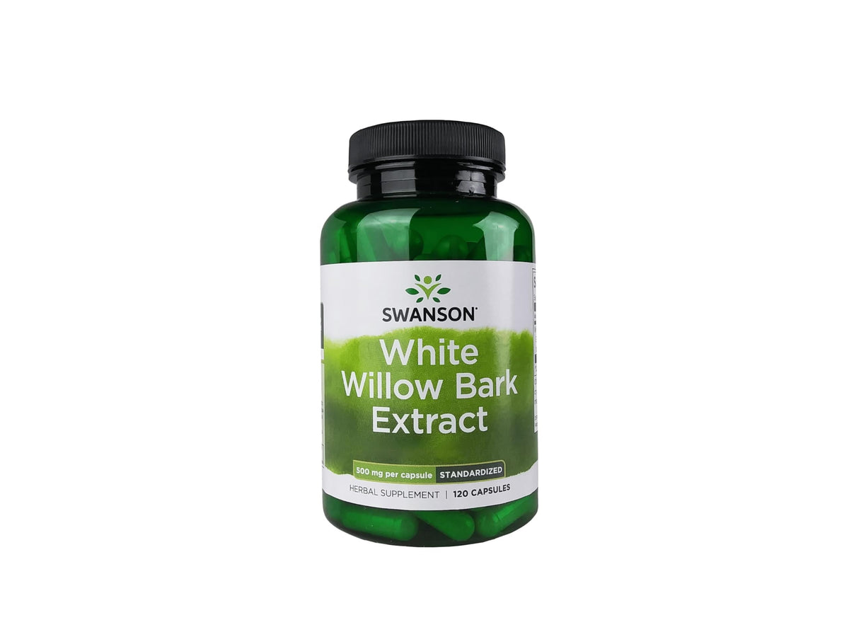 Swanson White Willow Bark Extract - Promotes Joint Support and Muscle Relief - Standardized to 15% Salicin - Natural Supplement with No Stomach Irritation - (120 Capsules, 500mg Each) SwansonBuy Supplements Australia
