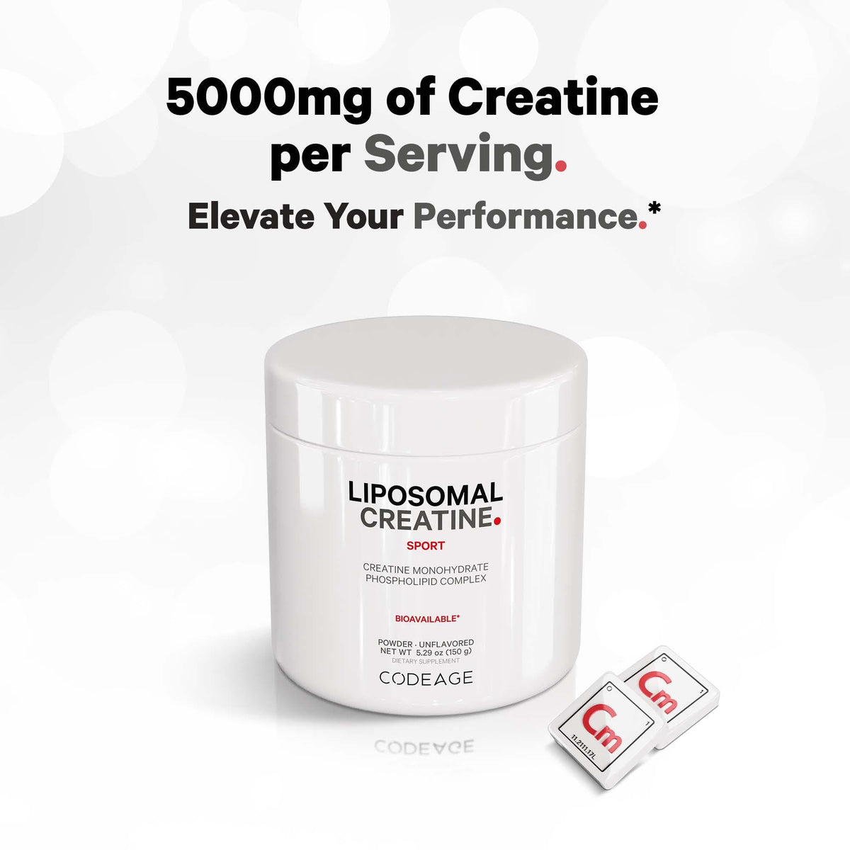 Codeage Liposomal Creatine Powder Supplement, Pure Creatine Monohydrate 5000mg, Pre Workout & Post Workouts - Unflavored Creatine, Micronized Creatine Powder - Creatinine for Sports - 30 Servings CodeageBuy Supplements Australia