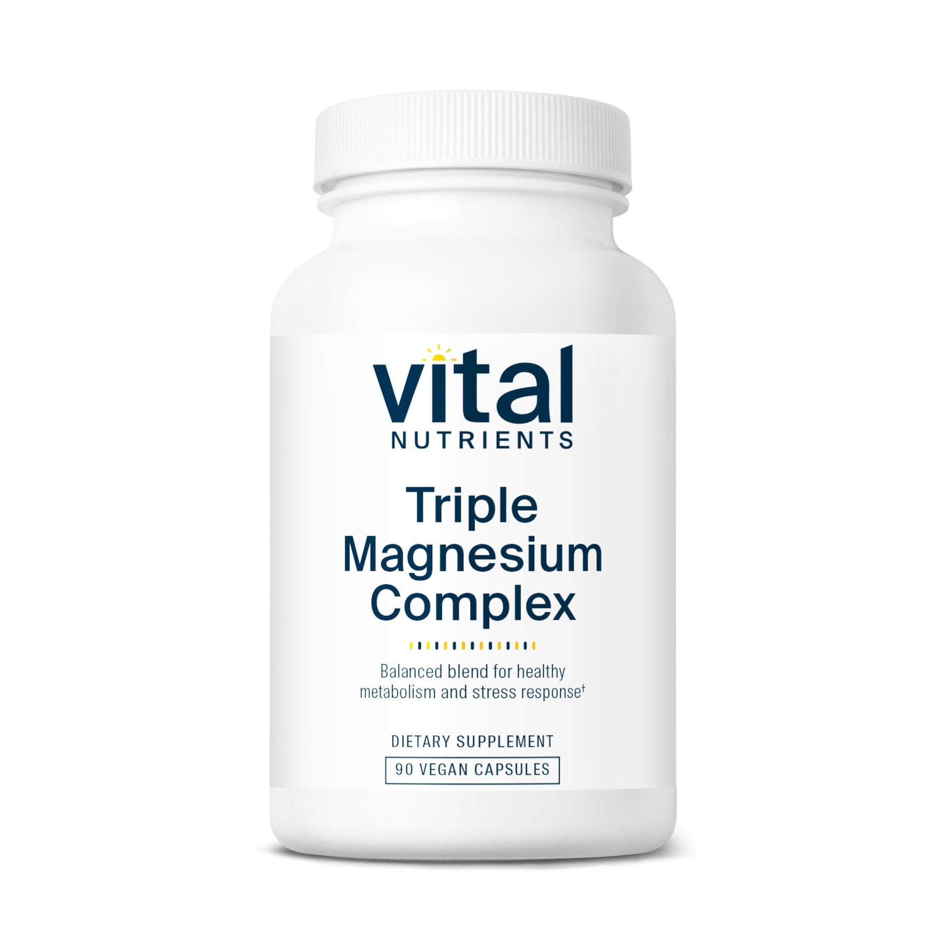 Vital Nutrients Triple Magnesium Complex supplement bottle on a white background