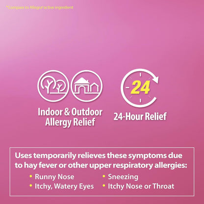 HealthA2Z Fexofenadine Hydrochloride 180mg, Antihistamine for Allergy Relief, 24-Hour Antihistamine for Allergy Relief (120 Count (Pack of 1)) HealthA2Z buy supplements Au