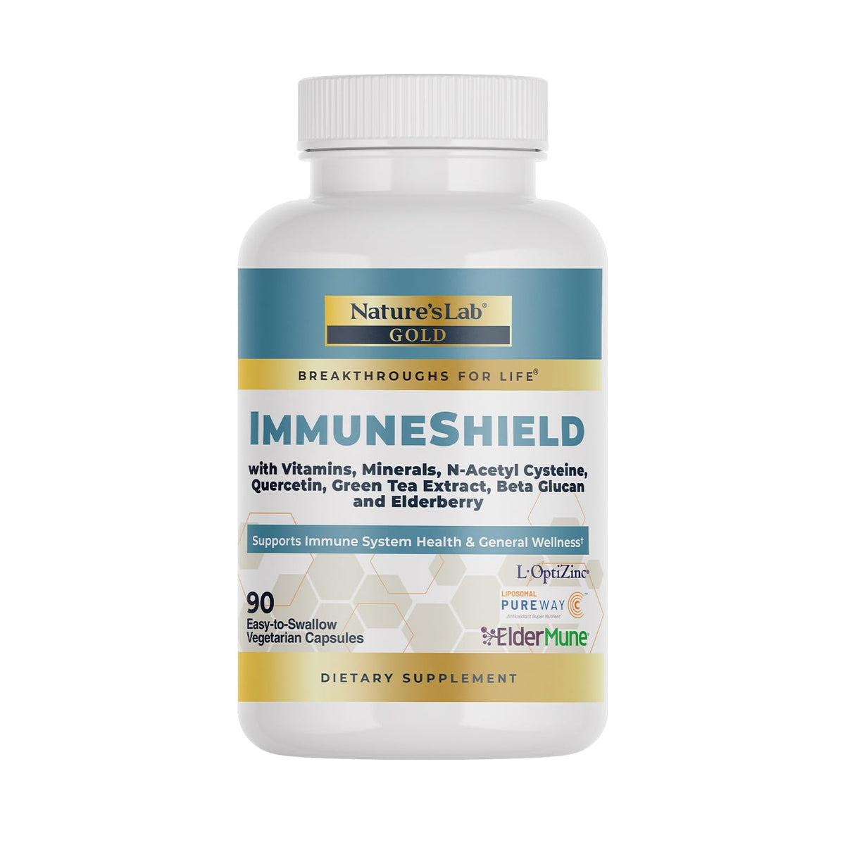 Nature's Lab Gold ImmuneShield - Supports Immune System Health & General Wellness* - 90 Capsules (30 Day Supply) Nature's LabBuy Supplements Australia
