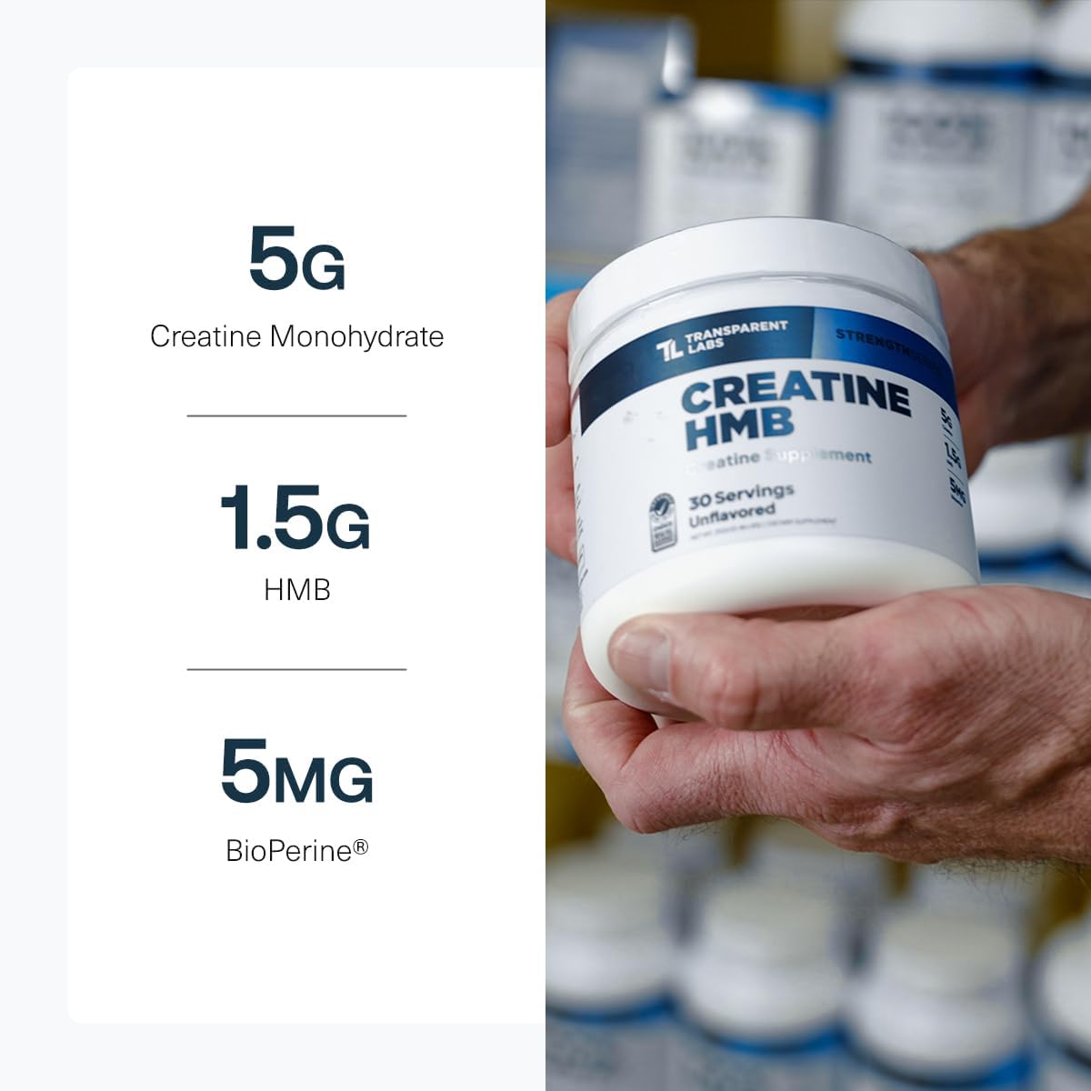 Transparent Labs Creatine HMB (30 Servings, Tropical Punch) & Creatine HMB (30 Servings, Unflavored)