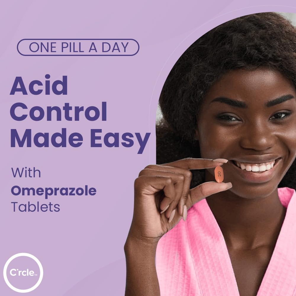 Omeprazole 20mg Bulk 84 ct - Heartburn Medicine Omeprazole Tablets - Acid Reducer Pills for Heartburn Relief and Acid Reflux Medicine - Six 14 Ct Bottles C'rcle buy supplements Au