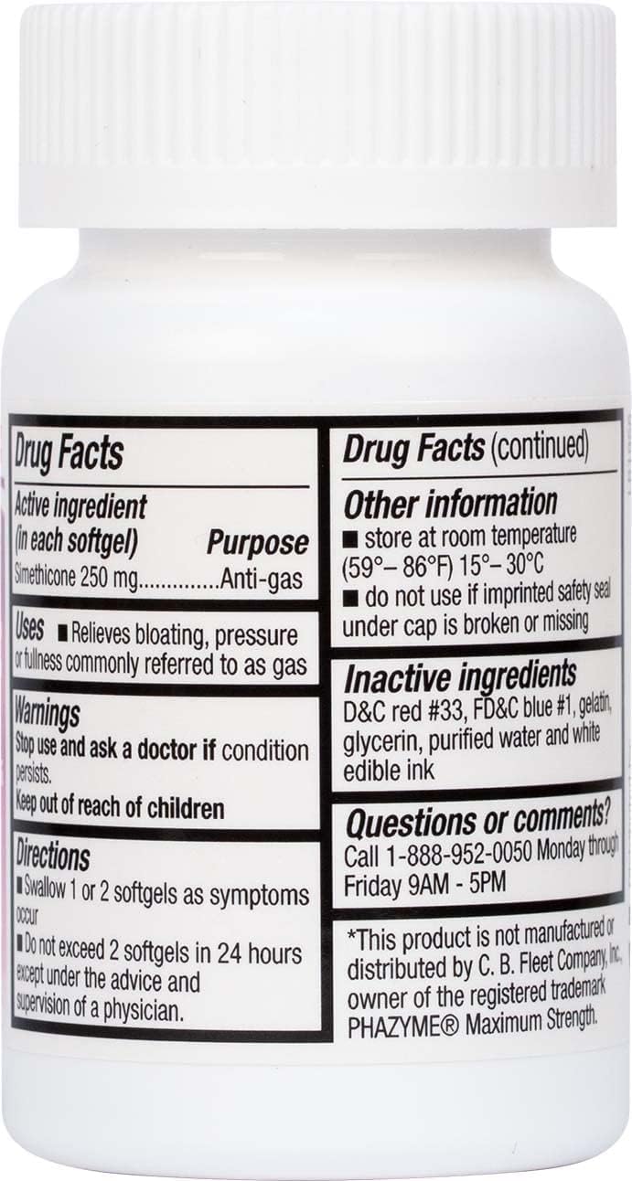 HealthA2Z® Gas Relief Simethicone 250mg, Fast Gas & Bloating Relief, Relieve Symptoms Naturally, 100 Softgels (Pack of 1) HealthA2Z buy supplements Au