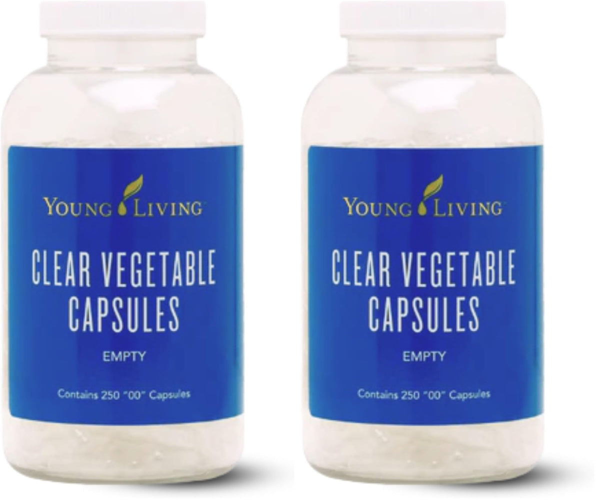 Young Living Clear Vegetable Capsules - 250 ct - Essential Oil Blends, Vitamins, Herbal Supplements, & Dietary Needs - Easy-to-Use, Vegan-Friendly, & Non-GMO (Pack of 2) Young LivingBuy Supplements Australia