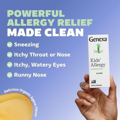 Genexa Kids Allergy Bundle | Powerful OTC Medicine + Gentle Homeopathic Remedy | Antihistamine, Relieves Runny Nose, Sneezing & Itchy Eyes | Organic Acai & Agave Flavors | Ages 6+ Genexa buy supplements Au