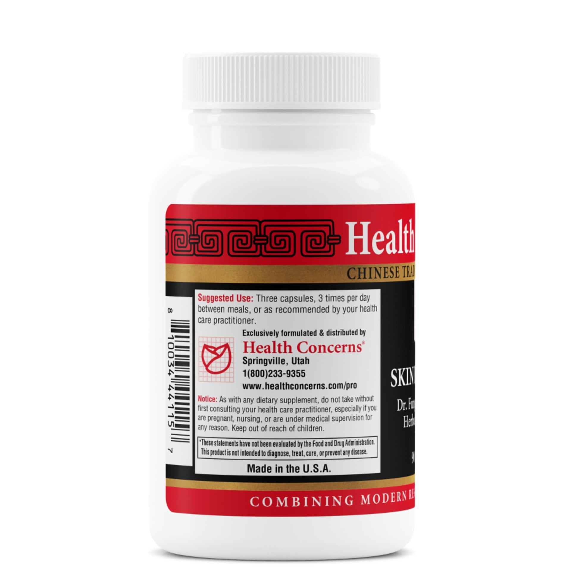 Health Concerns Skin Balance – Herbal Supplement for Skin Support, Itching Relief, & Circulation – Chinese Herbal Supplements for Men & Women – Skullcap, Dong Quai, Coptis Root - 90 Capsules Health Concerns buy supplements Au