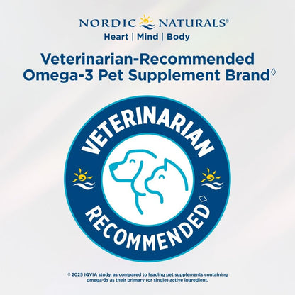 Nordic Naturals Omega-3 Pet, 1380mg Fish Oil for Dogs w/EPA DHA - 16oz | Delivers 1380 mg of omega-3s per teaspoon with EPA and DHA to support heart health, immunity, and overall vitality in dogs