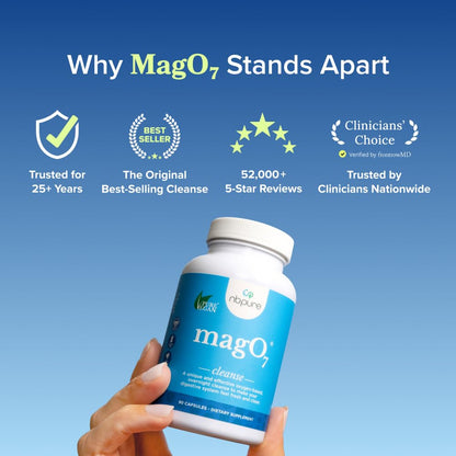 nbpure MagO7 - Natural Colon Cleanse & Detox Powder - Occasional Constipation Relief, Stool Softener, & Bloating Support for Men & Women - Ozonated Magnesium Oxide, 150 Gram nbpure buy supplements Au