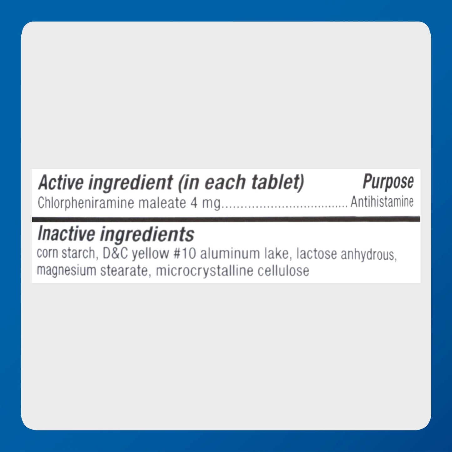 MAJOR 4 Hour Allergy Tablets - Chlorpheniramine Maleate - 4 mg - Antihistamine - 1000 Count (1 Pack) MAJOR buy supplements Au