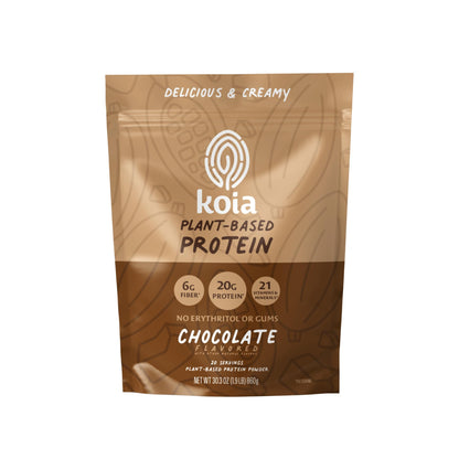 Koia Plant Based Protein Powder, Chocolate, 20g Protein, 3g Sugar, 6g Prebiotic Fiber, Pre & Post Workout, 21 Vitamins & Minerals, No Seed Oils, Dairy-Free, Gluten-Free, Non-GMO, 20 Servings, 30.3 Oz Koia buy supplements Au