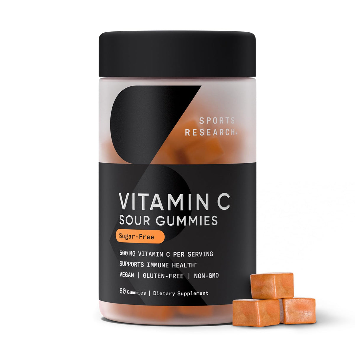 Sports Research­® Vitamin C Gummies | 500 mg Vitamin C | Sugar Free, Gelatin Free, Vegan Certified & Non-GMO Tested | Immune & Antioxidant Support 60 Gummies Sports Research buy supplements Au
