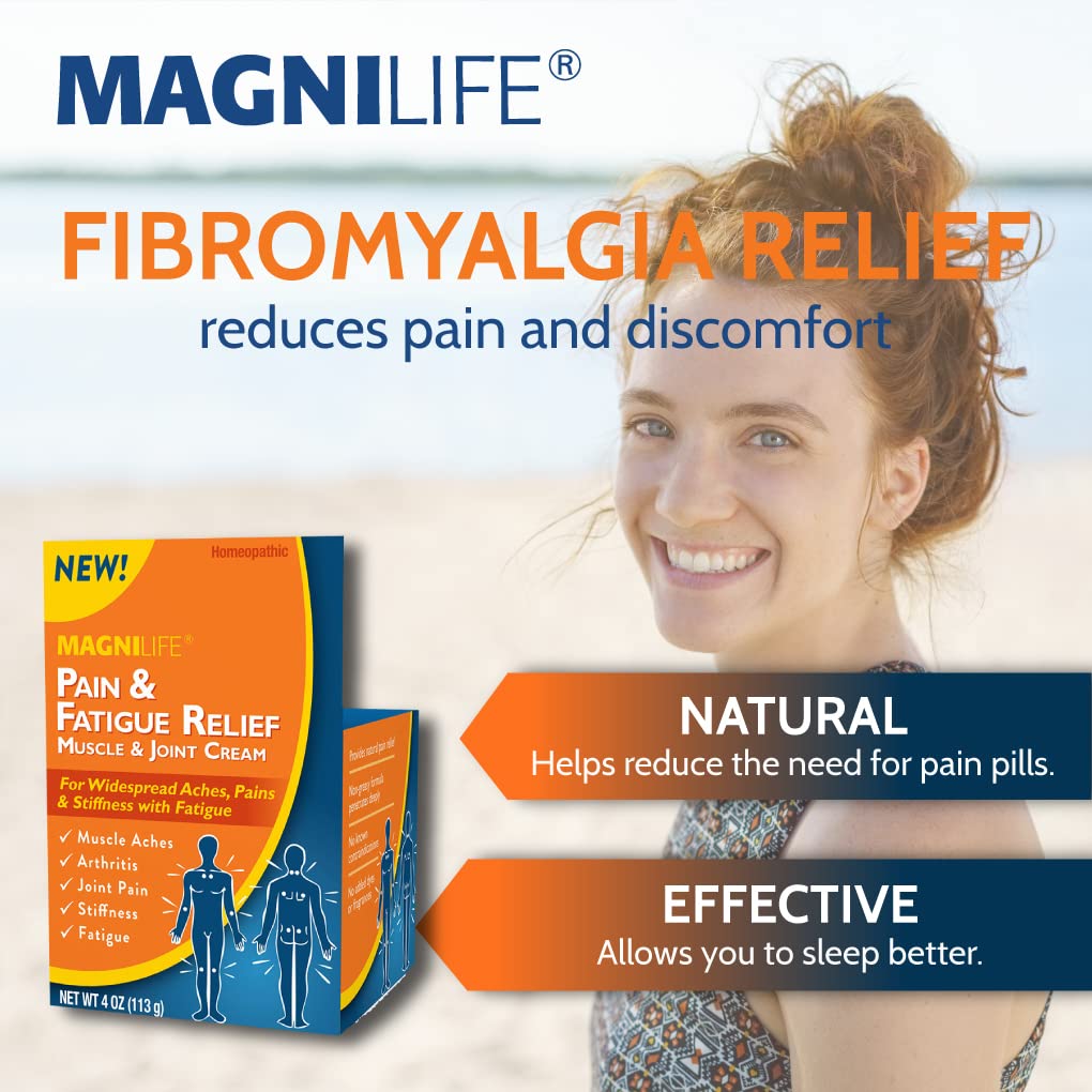 MagniLife Pain and Fatigue Relief Cream, 4 oz, Fast-Acting Relief for Fibromyalgia Symptoms, Muscle Aches & Joint Pain, Helps Relieve Soreness & Tenderness, Deep Penetrating Formula MagniLifeBuy Supplements Australia